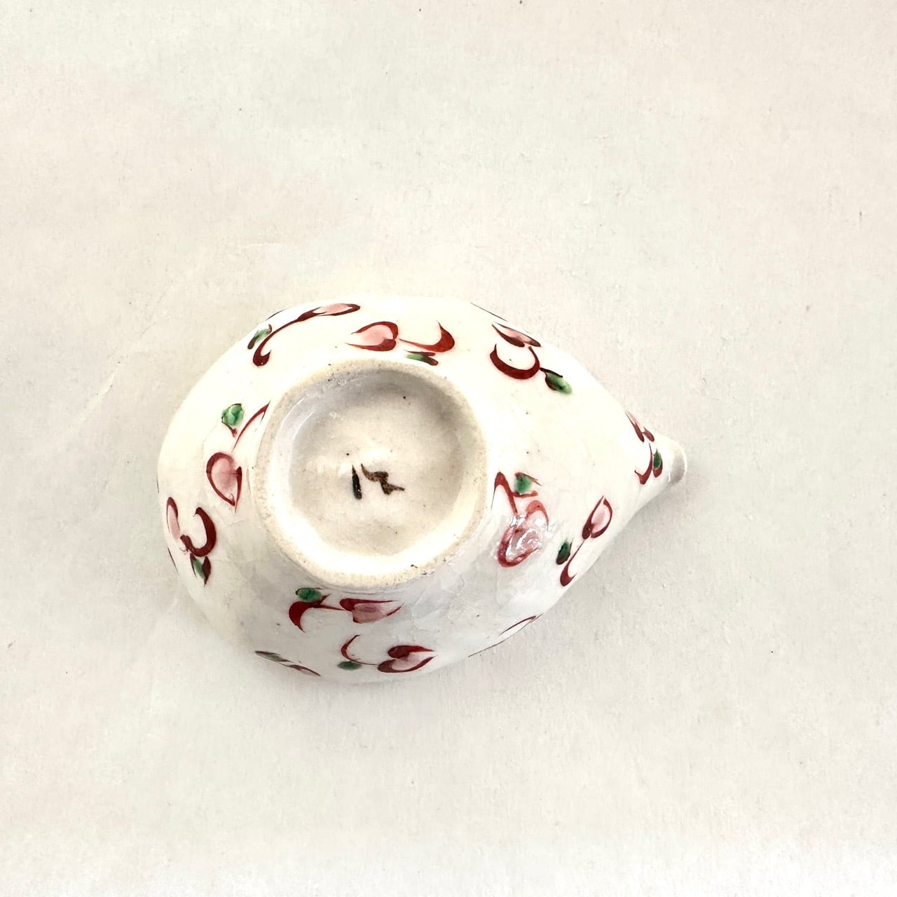 志野赤絵点花片口100cc【榛澤宏】 | うつわや はんのき