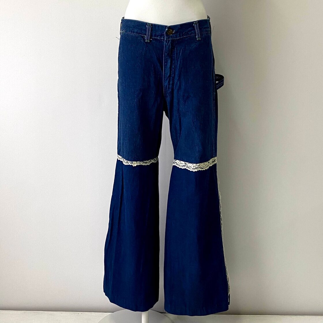 USA製 70年代 OSHKOSH オシュコシュ カスタム レース フレア デニム 