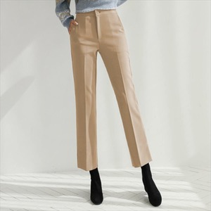 【送料無料】 スラックス  無地  シンプルデザイン  カジュアル系  大人可愛い  ハイウェスト  秋  お出かけ・通勤