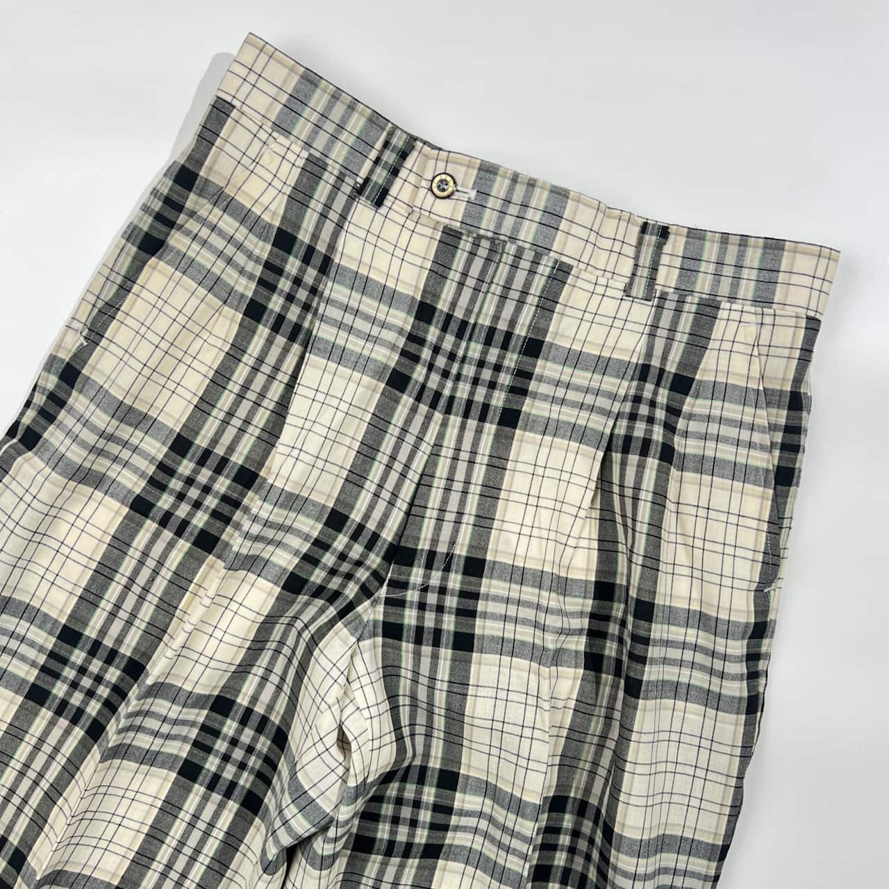 希少 レア KENZO GOLF ケンゾーゴルフ チェック ツータック パンツ スラックス 76/メンズ ビンテージ