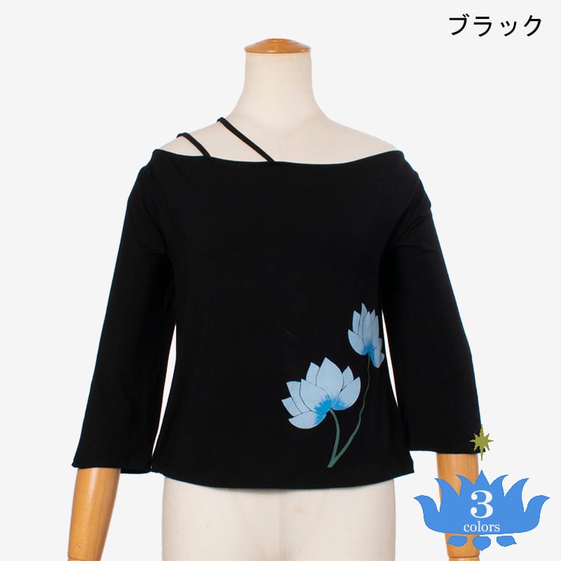 トップス Lotus スリット七分袖トップ ロータス Slitted 3/4 sleeve Top Lotus