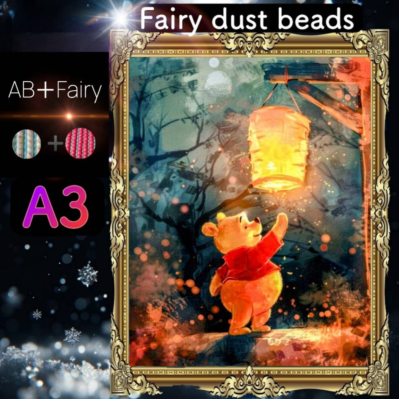 AB(オーロラ)+fairy各3色入り!四角ビーズ AB+fairy72ダイヤモンドアート