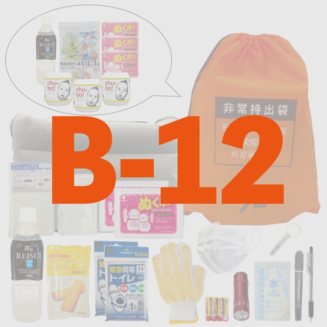 【B-12】基本の防災セット＋赤ちゃん用セット！！ 【無料定期便対象】