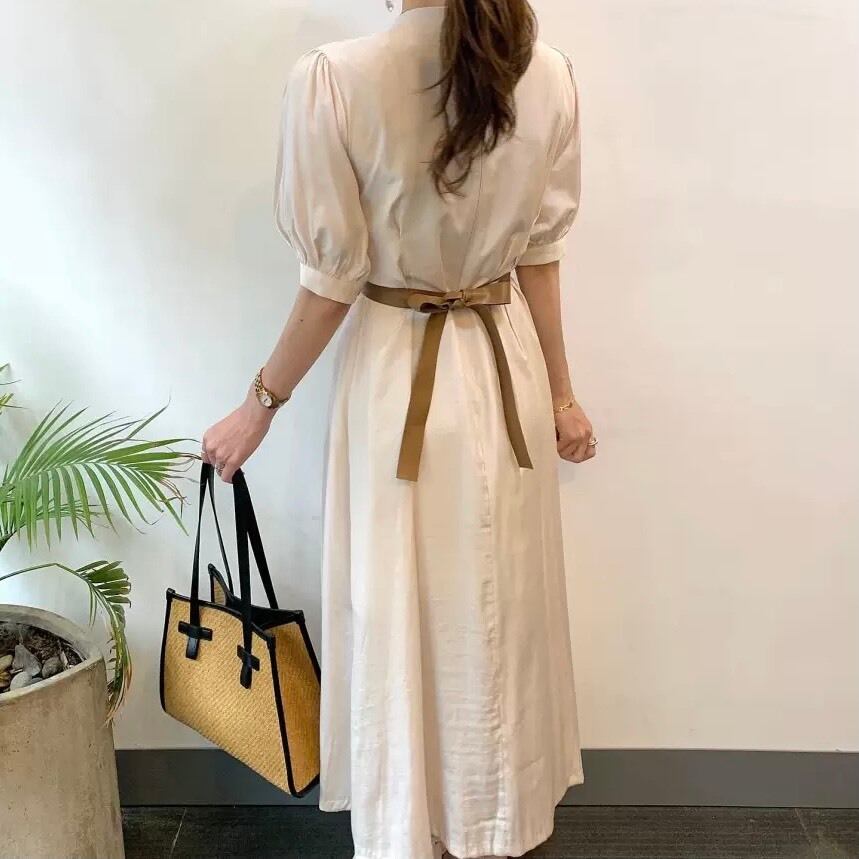 バックレザーリボンワンピース 1039 Mesty