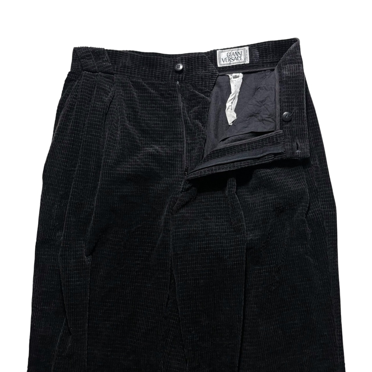 vintage GIANNI VERSACE black corduroy pants