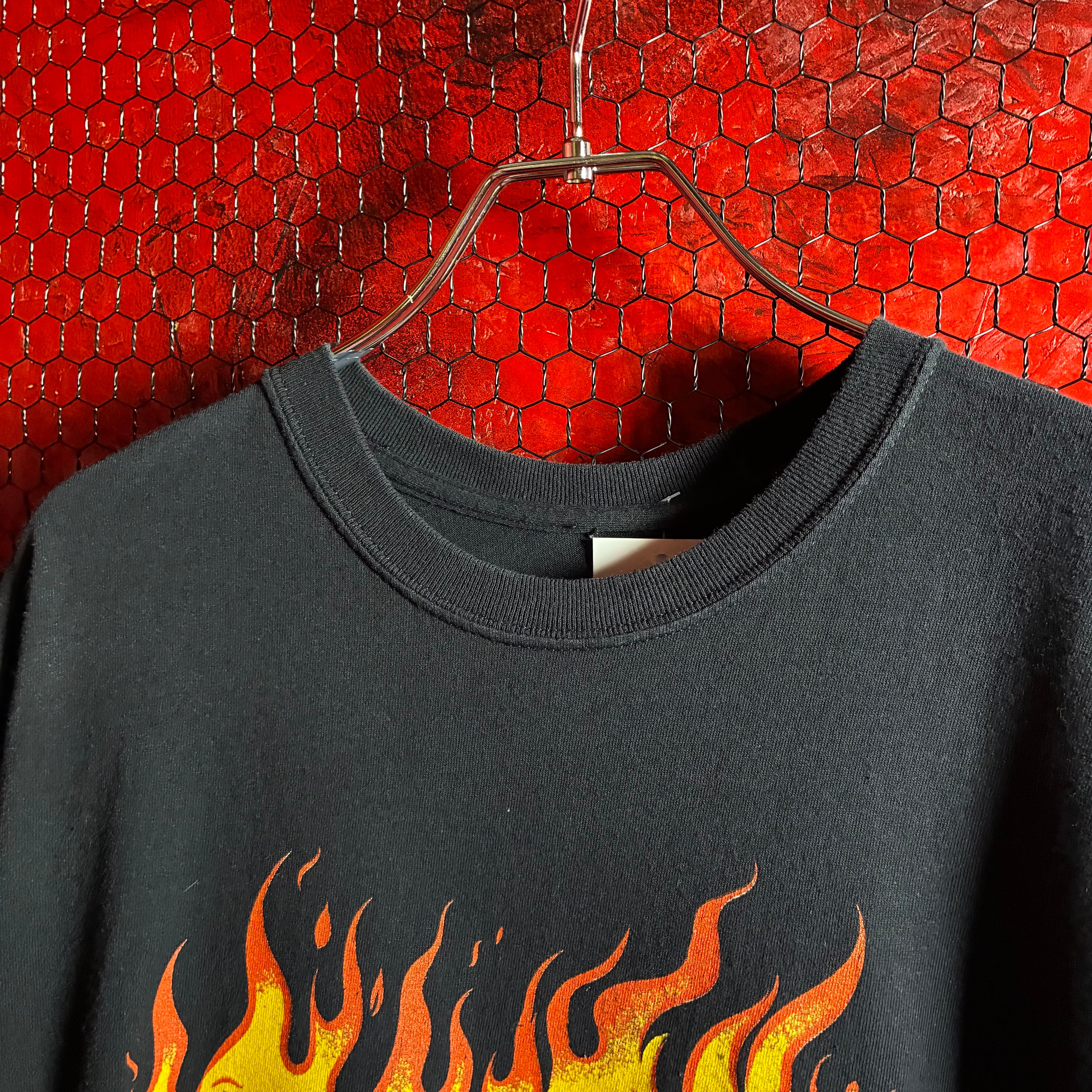 WU-TANG CLAN ファイアーパターン　Hip Hop ウータンクラン WU-TANG CLAN ファイアーパターン Hip Hop Tee ウータンクラン | 古着