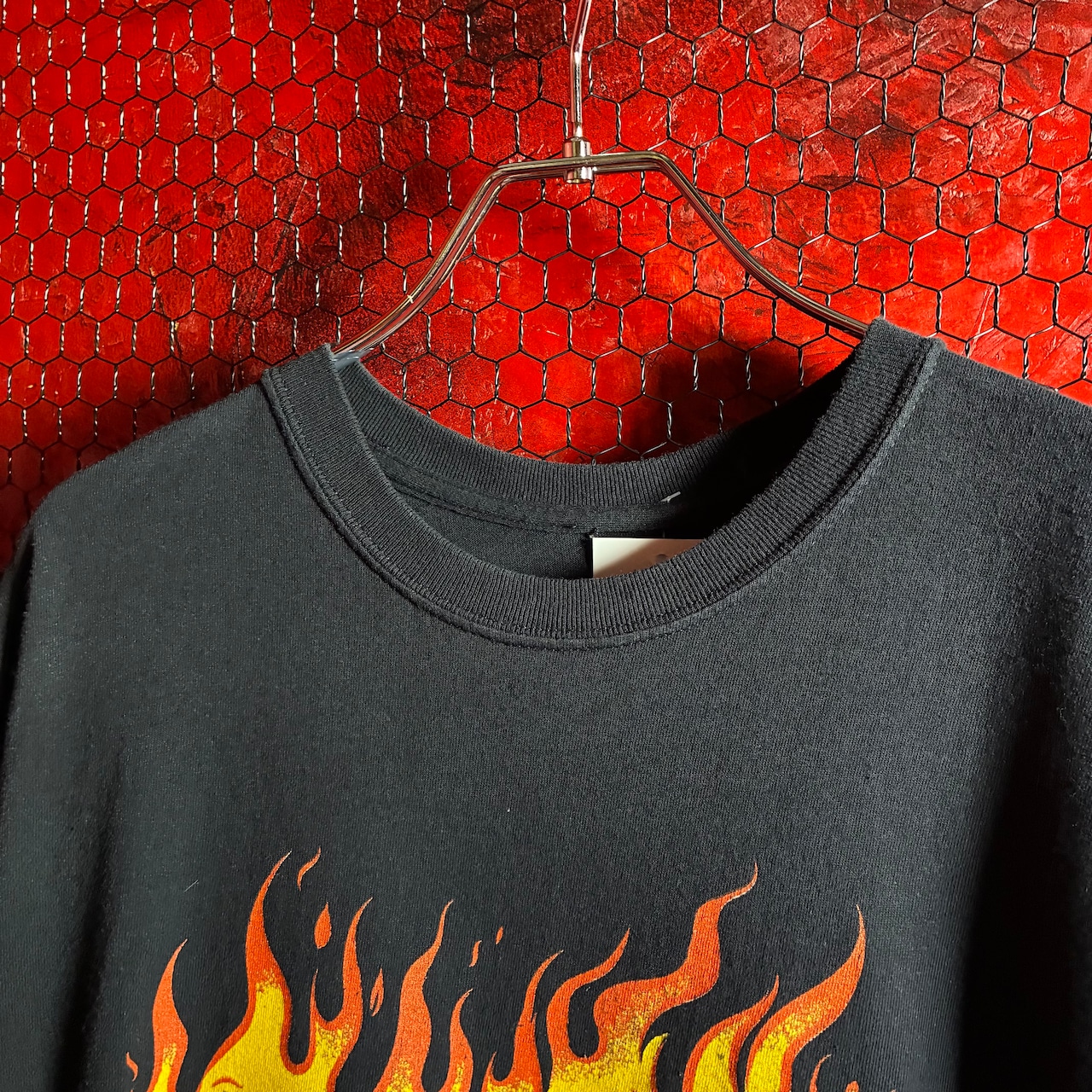 WU-TANG CLAN ファイアーパターン Hip Hop Tee ウータンクラン