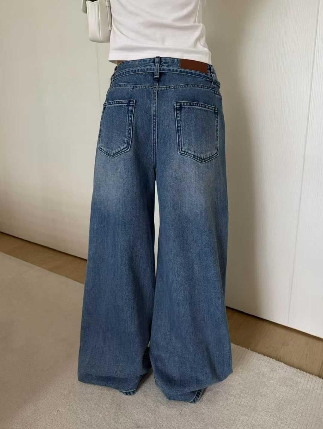 T0198 PURITY JAPAN リヨセル混デニム ワイドストレートパンツ