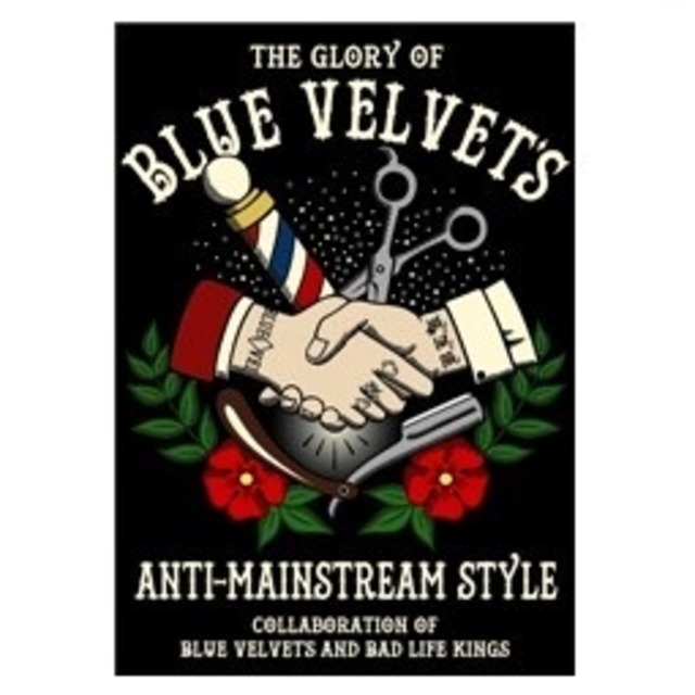 青之別珍理髪店 ポスターB3（約52ｘ32ｃｍ） ・SHAKE HANDS　ブラック