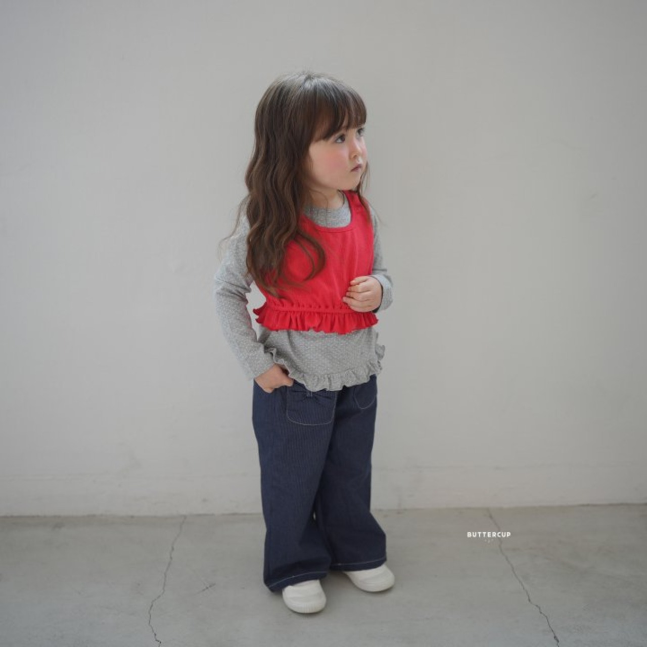 [BUTTERCUP] Eyelet frill top / [버터컵] 아일렛프릴탑