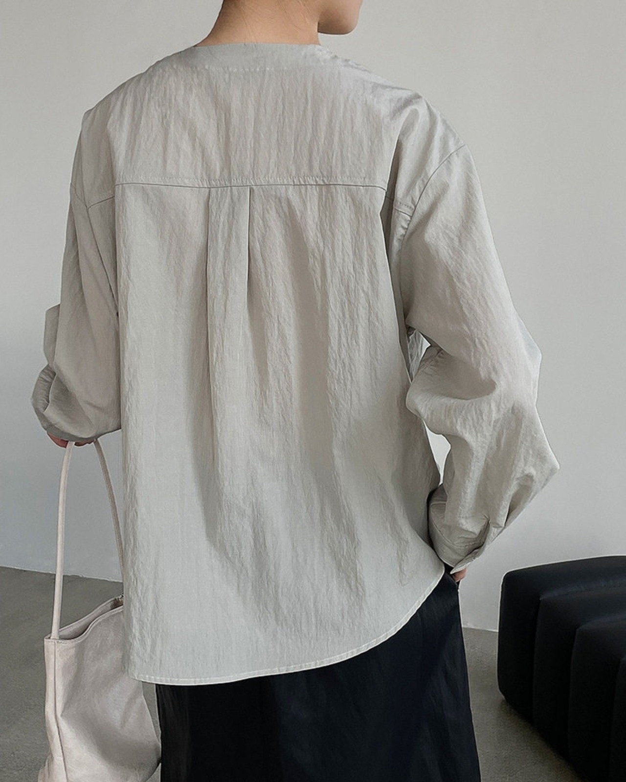 ジップフロントVネックシャツジャケット 3color A1003 - 9