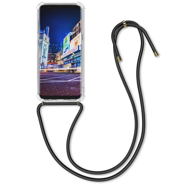 kwmobile スマホショルダー Samsung Galaxy S8対応 ケース - ショルダー クリア TPU カバー ストラップ付き - 肩掛け 首掛け 耐衝撃