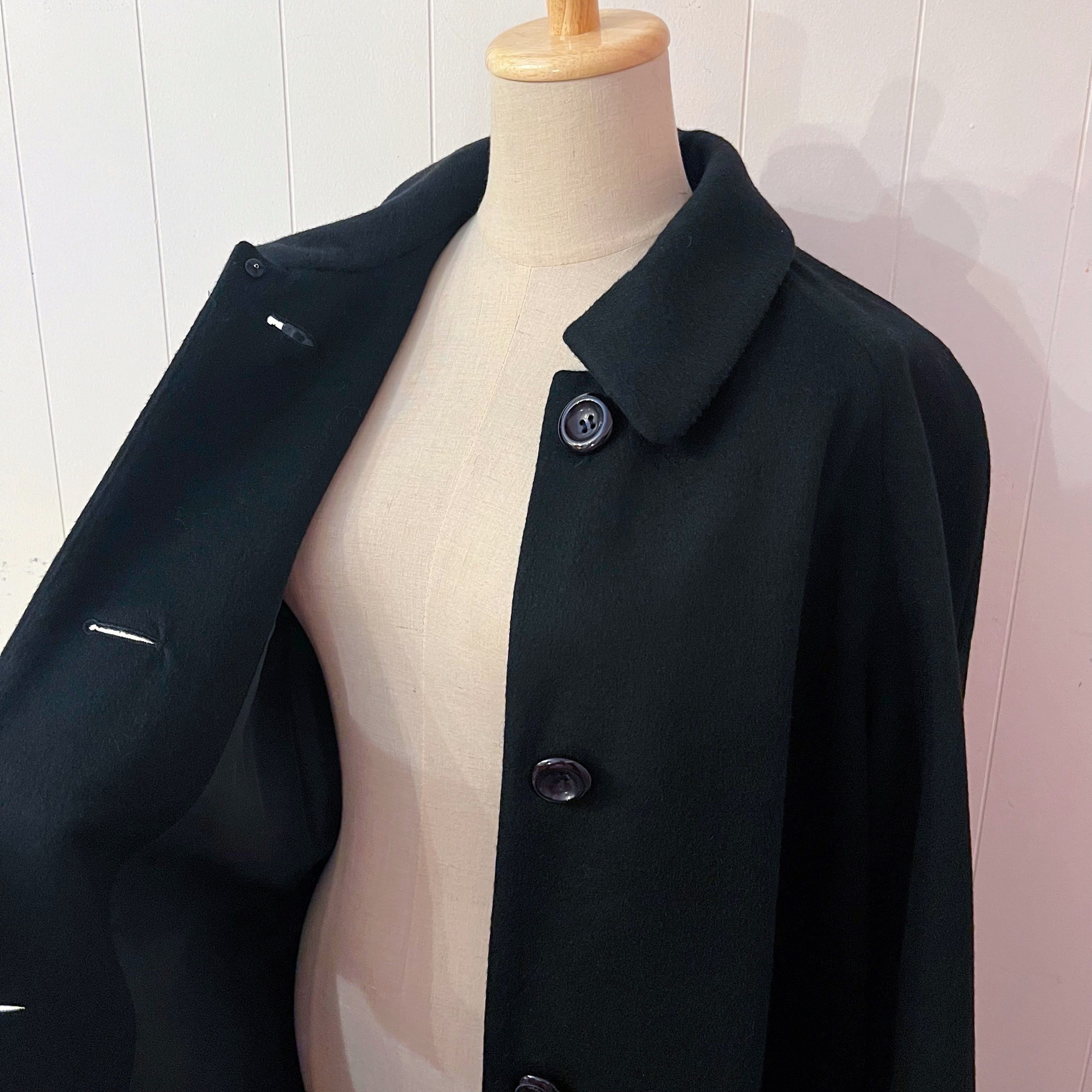 black cashmere long coat