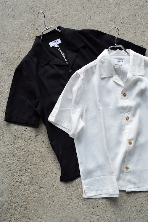 waxlondon From UK CURZON SS SHIRT DRAPEY Tencel Twill Shirt ワックスロンドン テンセルシャツ