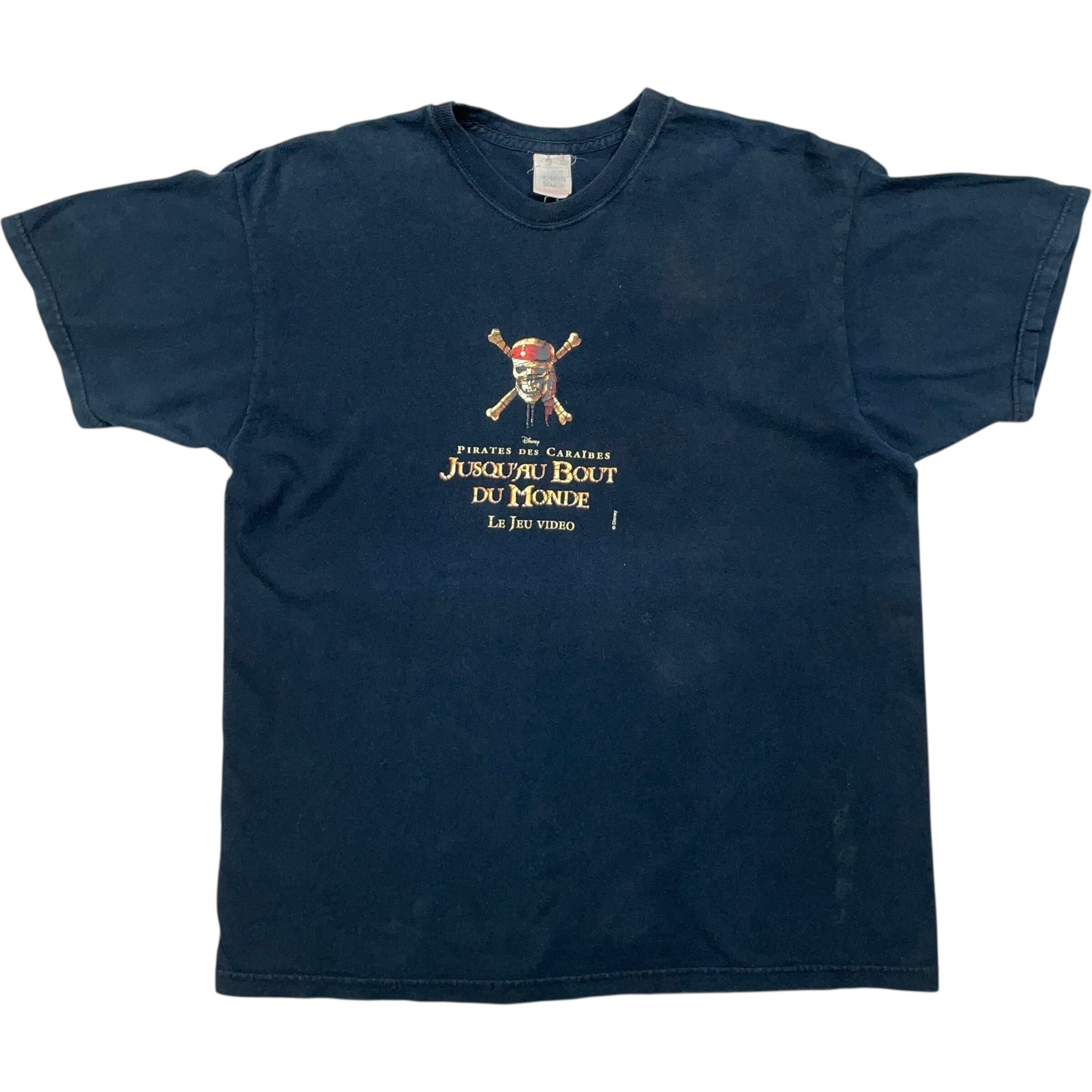 《M》 SCREEN STARS スクリーンスターズ Tシャツ フロントプリント パイレーツオブカリビアン ディズニーTシャツ ブラック no.7516