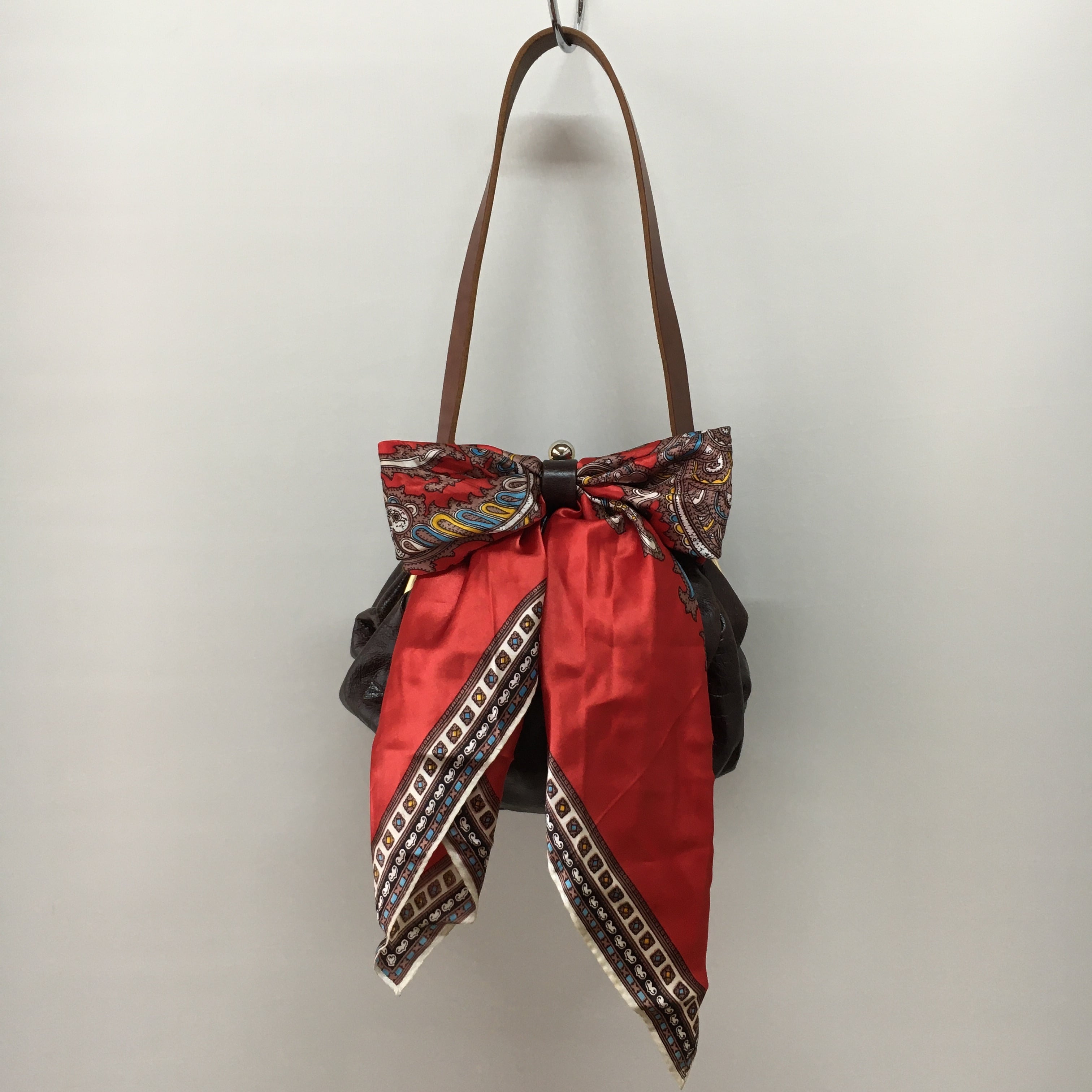 Sweet Heart LONDONがま口 ハンドバッグダークブルーグレー