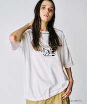 Dog & LOVERS プリントルーズTシャツ (WHITE) CQ-49012