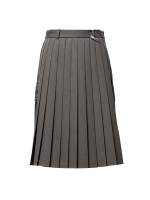 【26SS】Maison MIHARA YASUHIRO ミハラヤスヒロ / Front Back Combined Pleats Skirt / プリーツスカート