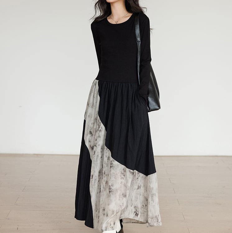 Docking switching design flare dress S233