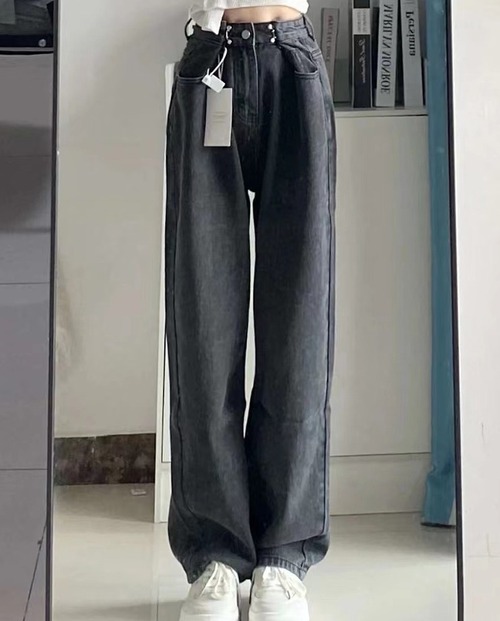 【大きいサイズS-5XL】【秋冬新作】ファッションジーンズ♪ブラック/グレー2色展開◆#sebmss-2029927