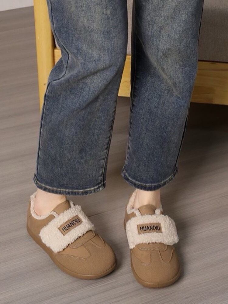 異素材ミックスで個性をプラス! スエード×ボアスニーカー 可愛い もこもこ スタイリッシュ カジュアル おしゃれ 韓国 CH10226