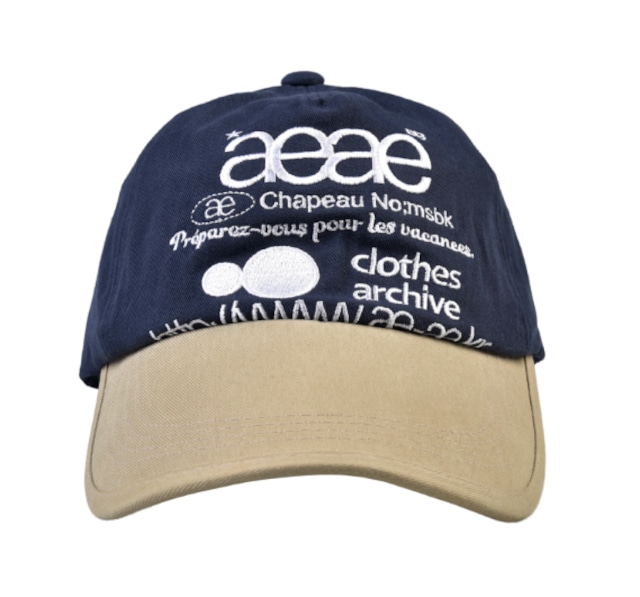 [AEAE] WEB LOGO TWO TONE BALL CAP - [BEIGE/NAVY] 正規品 韓国ブランド 韓国通販 韓国代行 韓国ファッション