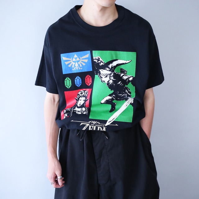 "ZELDA-ゼルダ" good printed tee