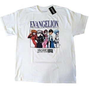 海外公式　エヴァンゲリオン　Tシャツ　M 実寸はXLぐらい　白　アニメT *