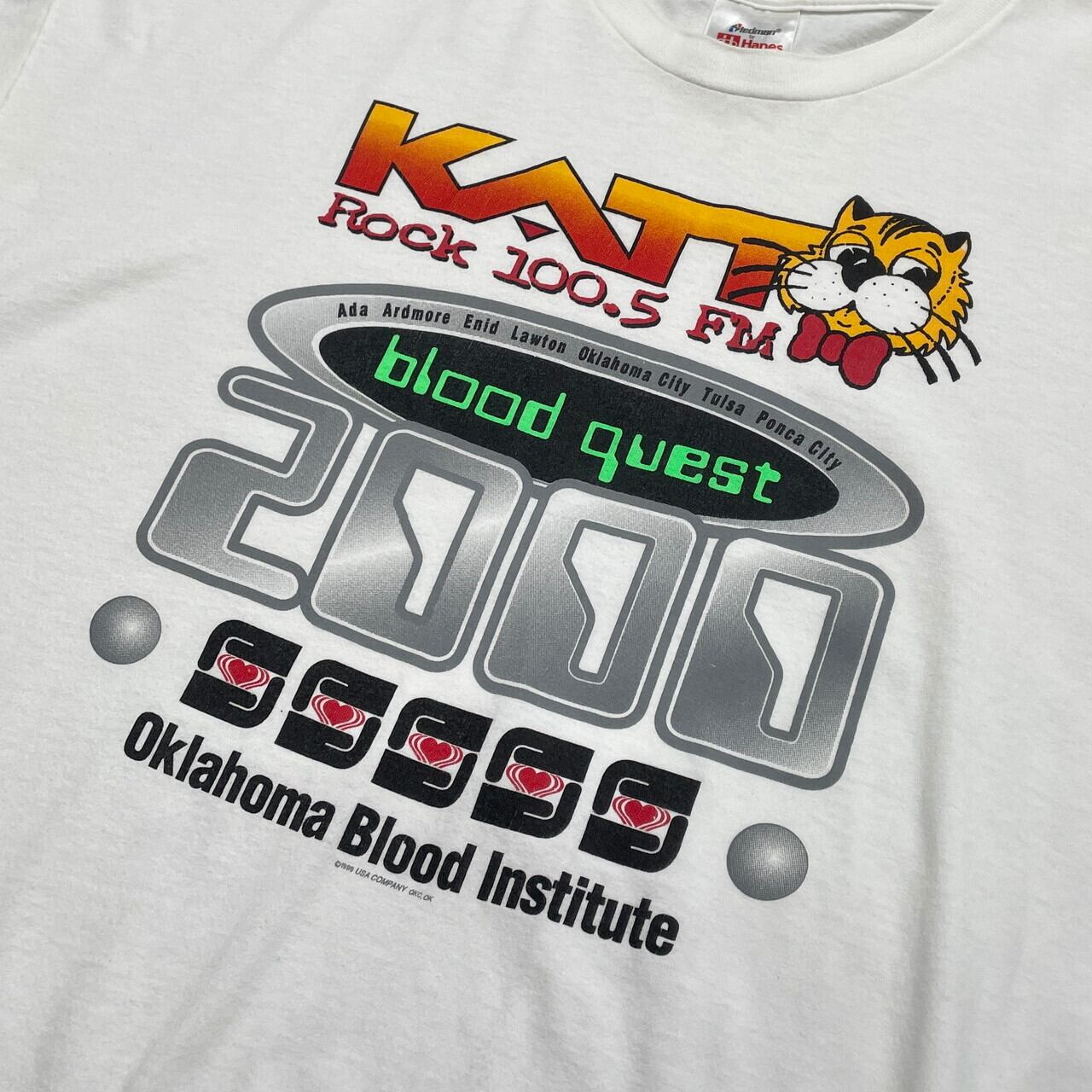 90年代 KATT Rock 100.5 FM BloodQuest 2000 ラジオ局 イベントTシャツ