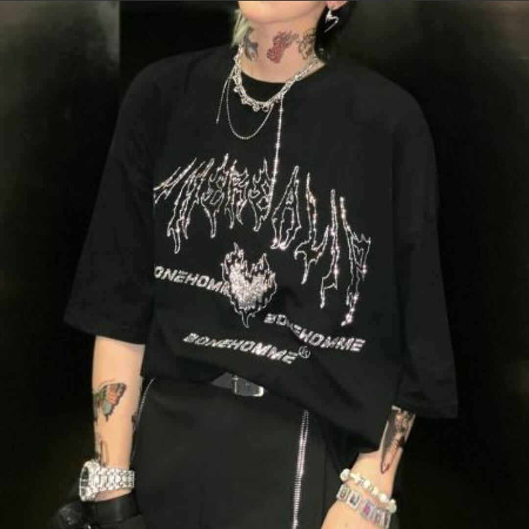 SILVER LOGO OVER SIZE T / GOTHIC ARMS