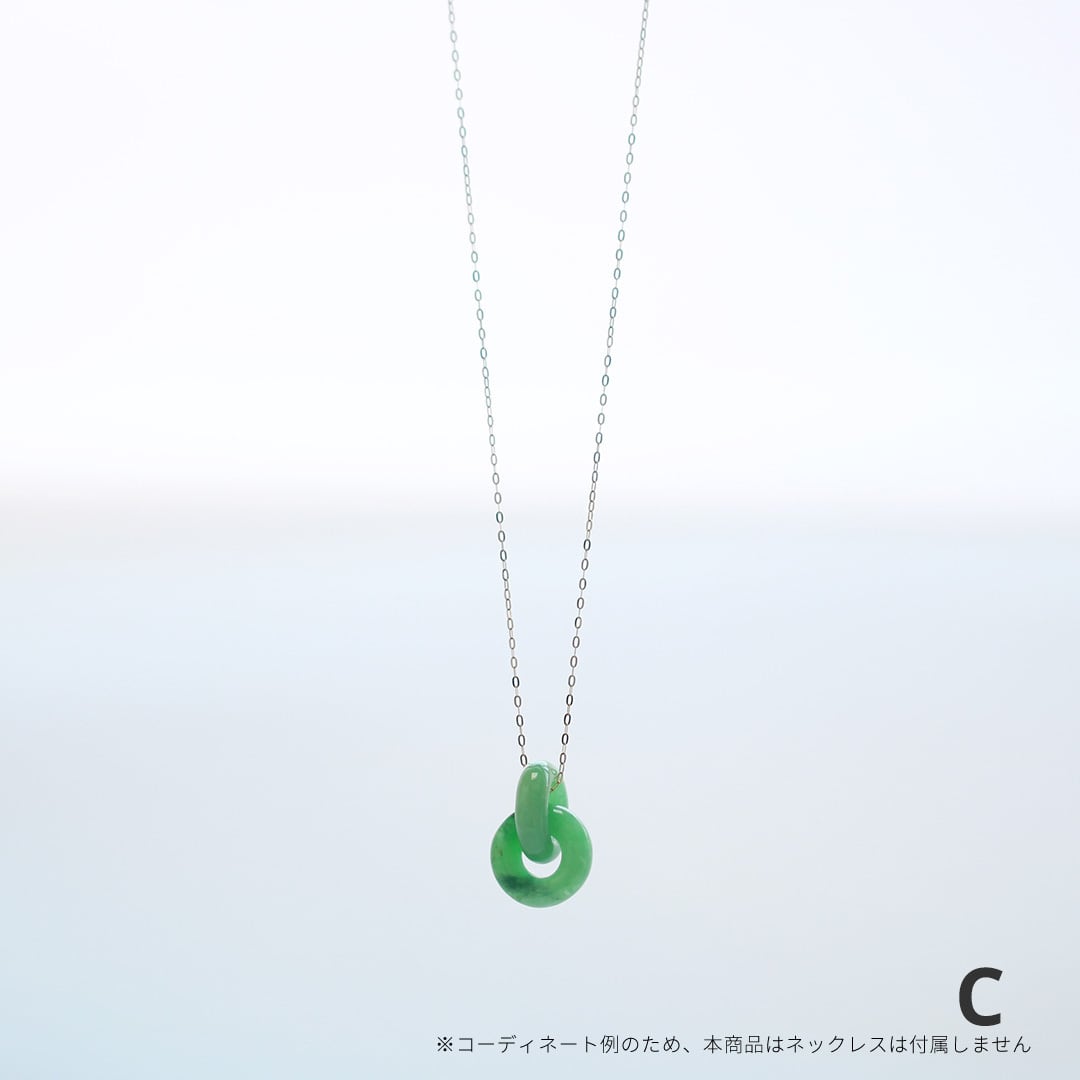 ダブルフープペンダント A貨翡翠 jd_pt1283 | 【MeiNu（メイニュウ