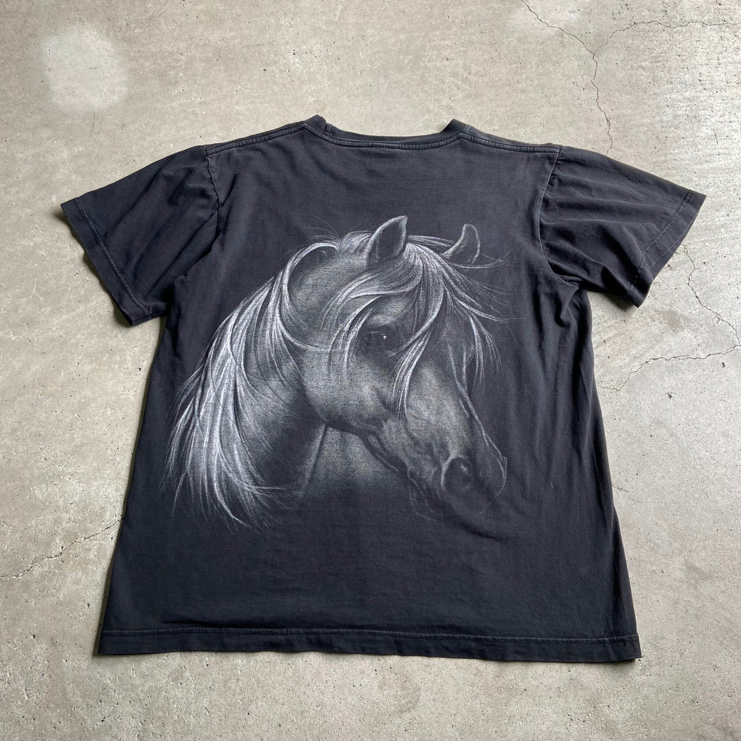 ✨古着】ROCKEAGLE アニマルTシャツ 両面デザイン 黒 M 【公式通販】
