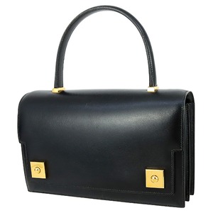 Vintage HERMES エルメス ハンドバッグ ピアノ ボックスカーフ ノワール ブラック