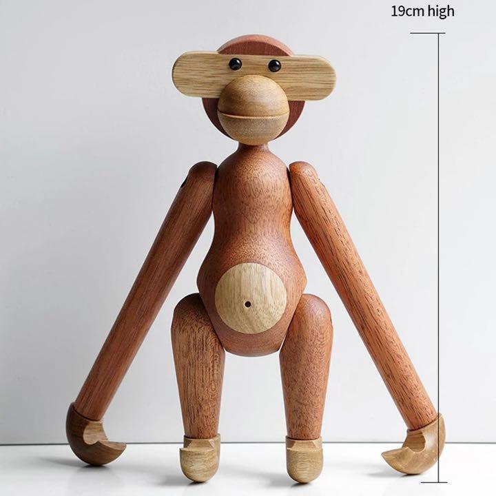 お猿さん2体セット　北欧　カイボイスンモンキー リプロダクト品 木製