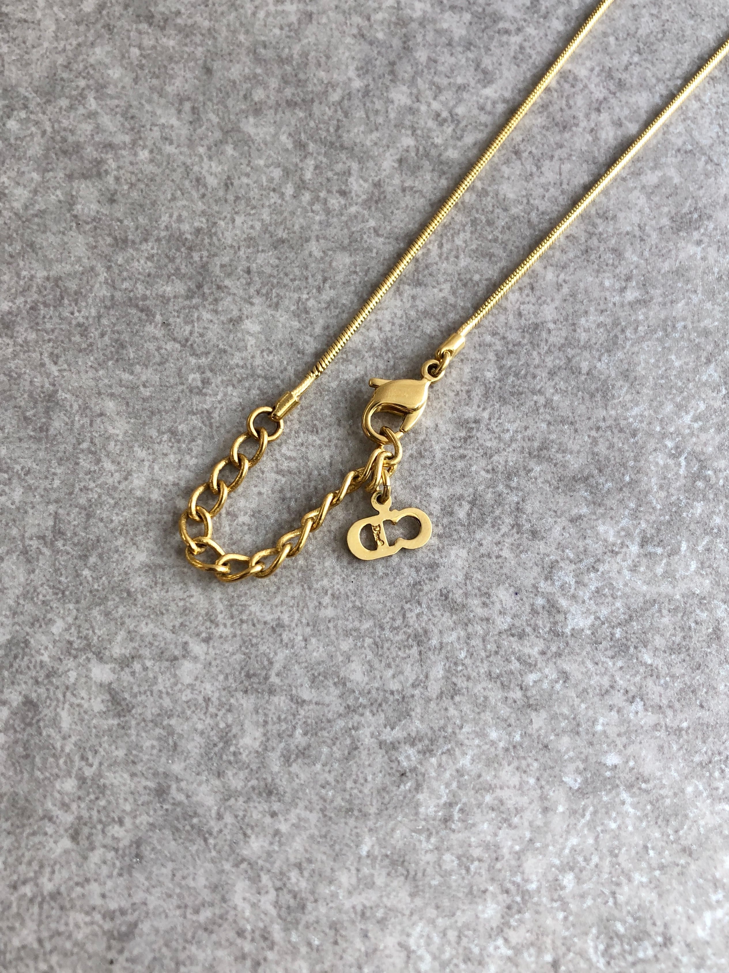 Dior クリスチャンディオール ネックレス イヤリング 旧ロゴ ゴールド Dior クリスチャンディオール ネックレス イヤリング 旧ロゴ ゴールド