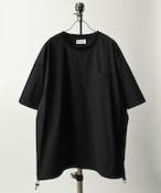 ATELANE Short-sleeved T-shirt with adjustable hem (BLK) 24A-15082