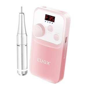 【数量限り】L'UGX ネイルマシン 35000RPM ネイルオフマシーン 電動ネイルマシン プロ ネイルドリル 低騒音 低振動 (ピンク)