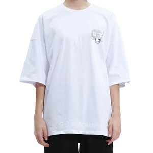 送料無料【HIPANDA ハイパンダ】メンズ BROプリント Tシャツ MEN'S BRO PRINT SHORT SLEEVED BIG SIZE T-SHIRT / WHITE・BLACK
