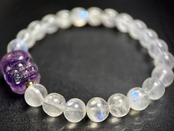 エレスチャルアメジスト貔貅×ブルームーンストーンオリジナルブレスレット