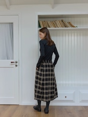 Bourgeon Vintage Check Tucked Skirt F0821