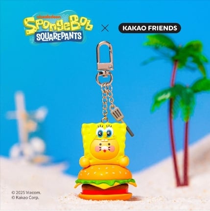 【KAKAO FRIENDS】スポンジボブ コラボ フィギュア キーホルダー