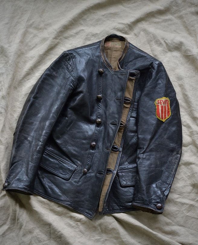 Vintage Swedish Work leather jacket | EXTRA'S GARMENT SUPPLY & CO.