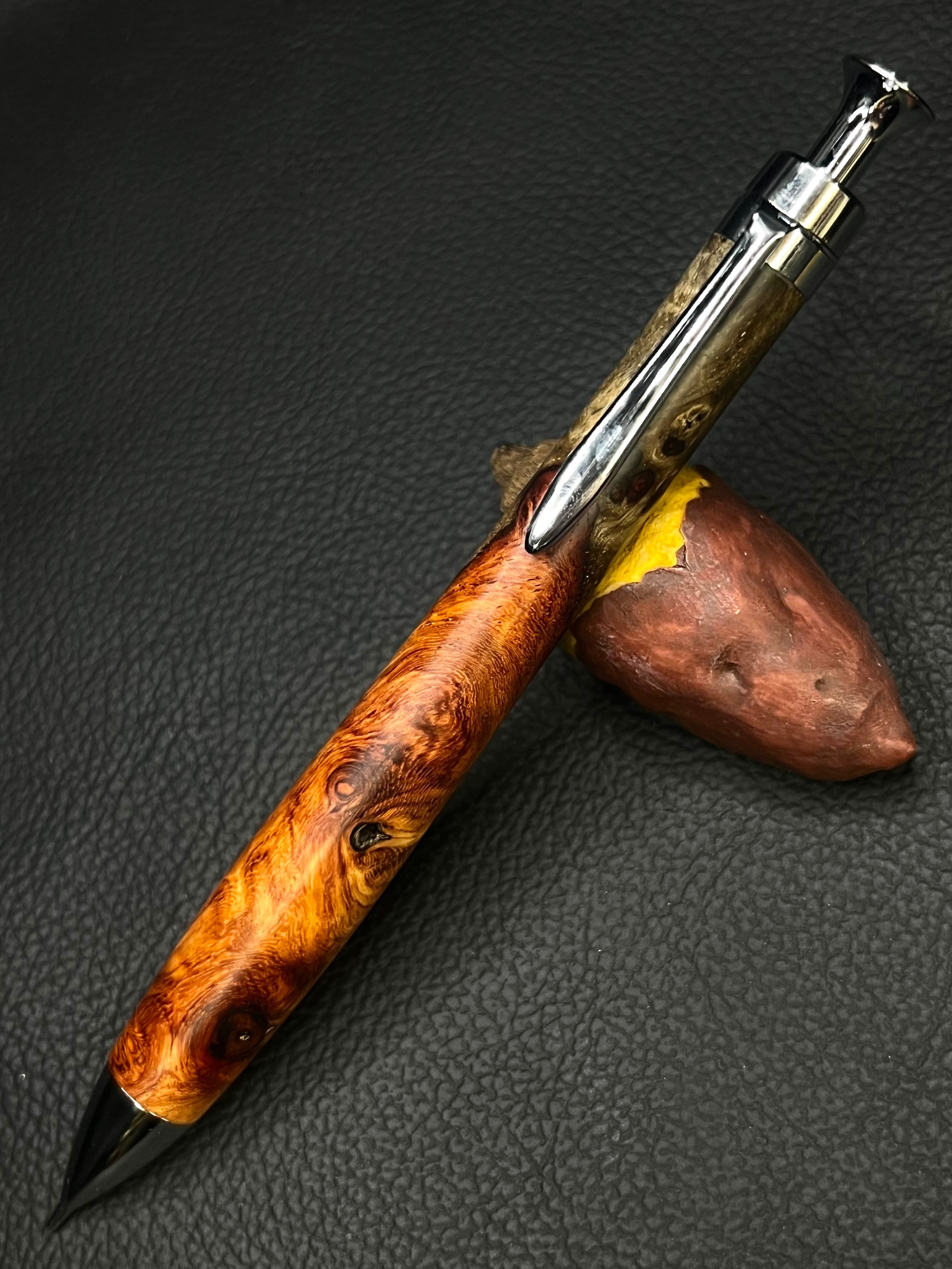 2 ココボロ瘤 極上杢 彫金金具 50本限定シャープペンシル | こぶた工房