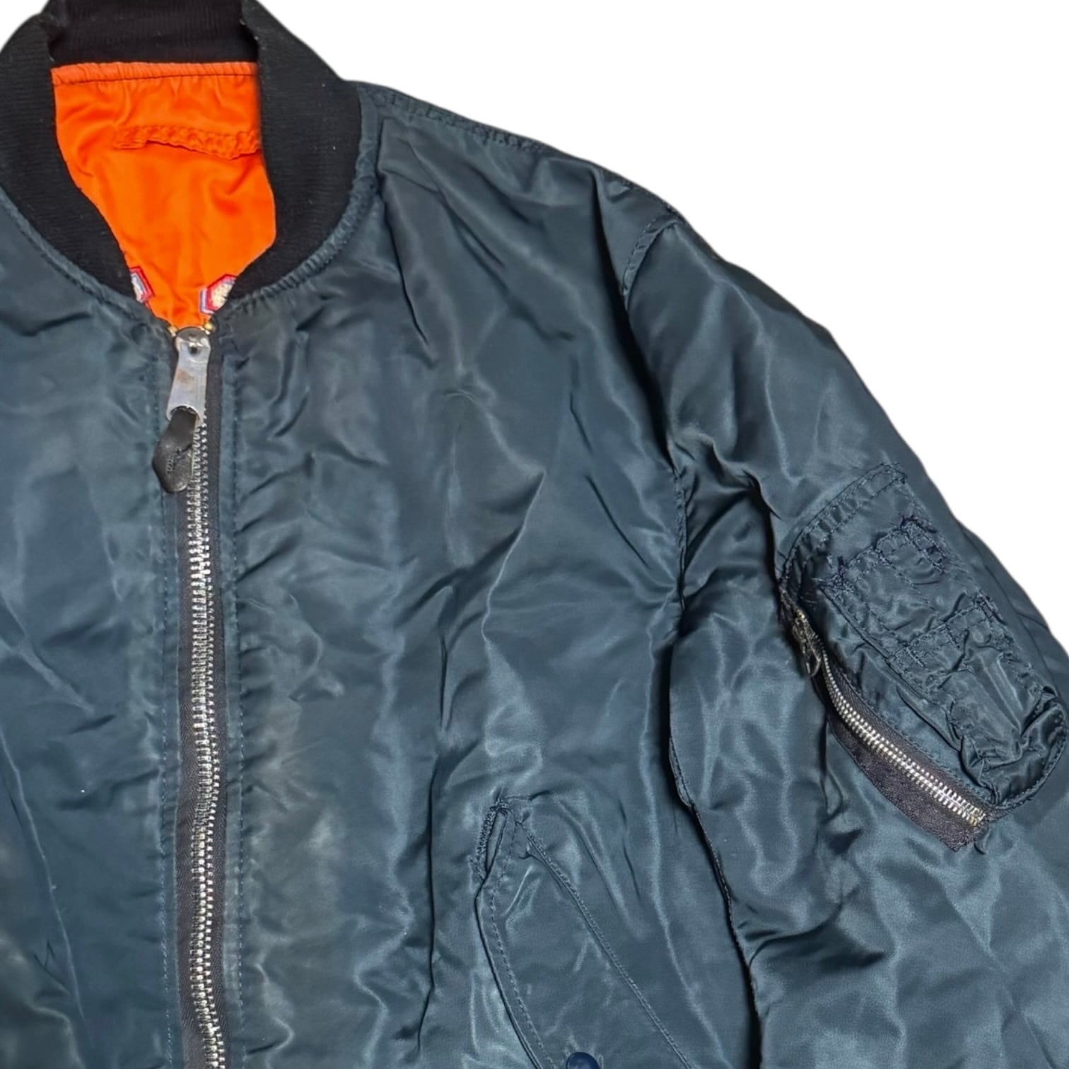 稀少 ALPHA INDUSTRIES 80s 旧タグ USA製 ビンテージ MA-1 フライト