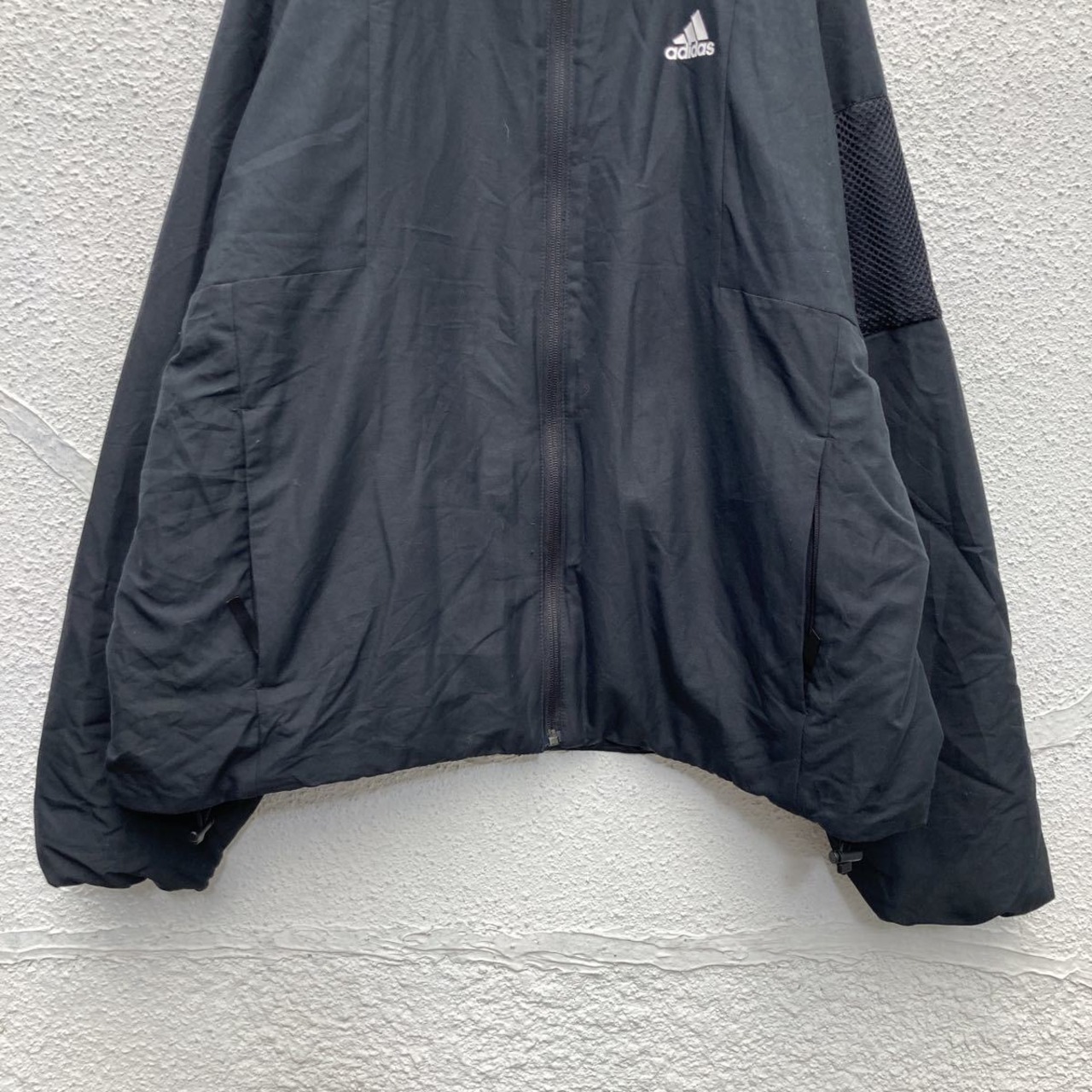 adidas ジップアップ 中綿 ジャケット L ブラック ホワイト アディダス 