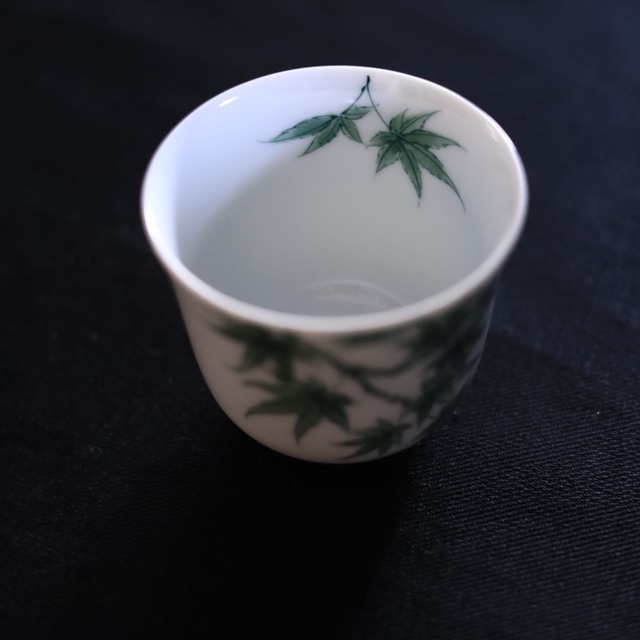 AS 平戸松山窯 クロム六彩花茶杯