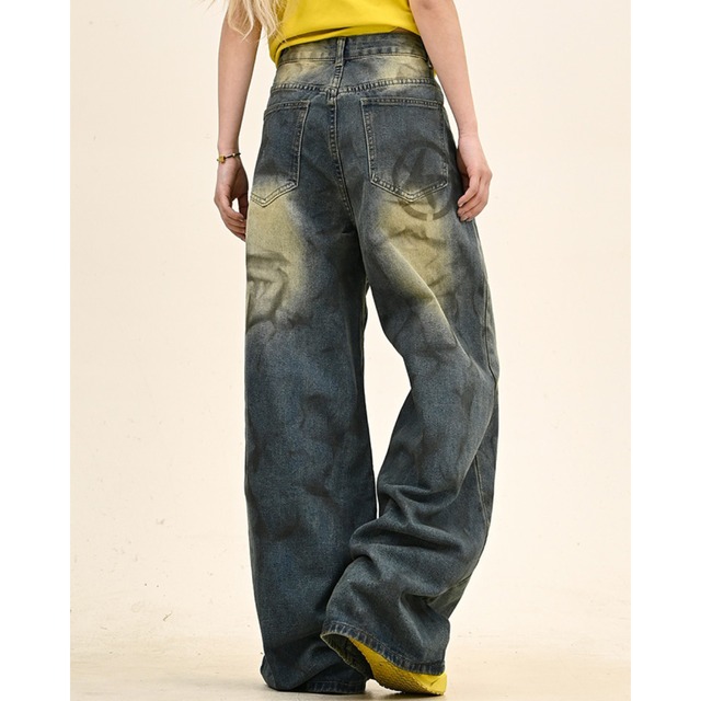 vintage wash wide denim　ヴィンテージウォッシュワイドデニム　J0794