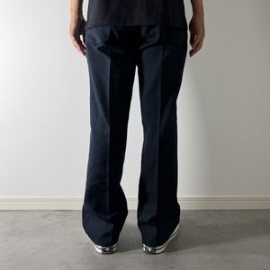 Levi's 517 Polyester Bootcut Slacks dark navy [W35L28.5相当] 古着
