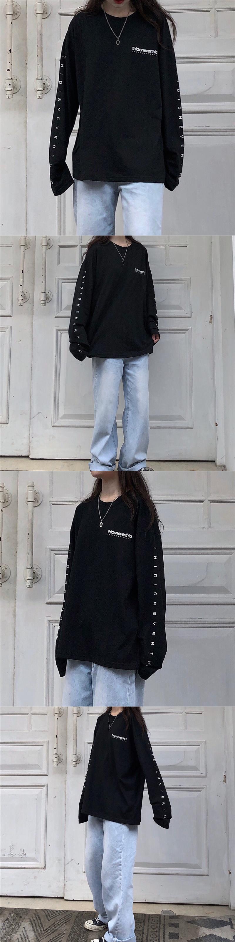 新品KOREA LOGOロンT ロングスリーブ Tシャツ メンズレディース 大人