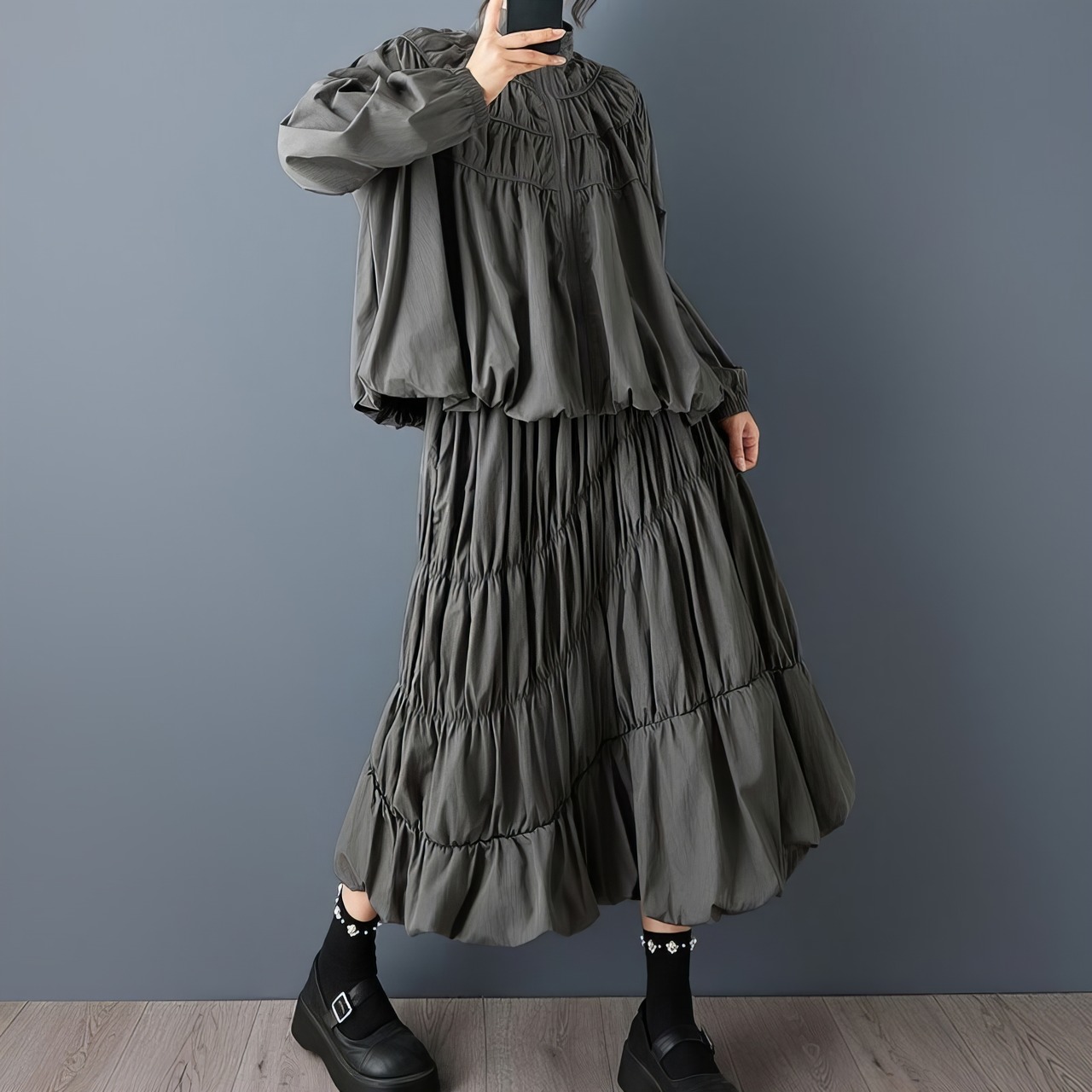 ギャザー バルーン トップス&スカート セレクト  00207